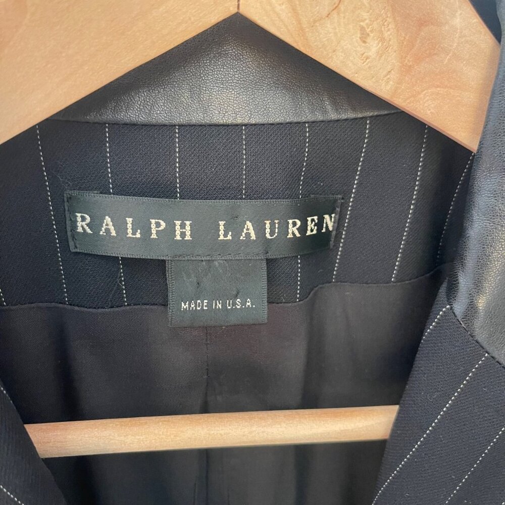 Vintage Ralph Lauren Womens Quiet Luxury Blazer Size 10 Pinstripe Old Money USA - Picture 3 of 10